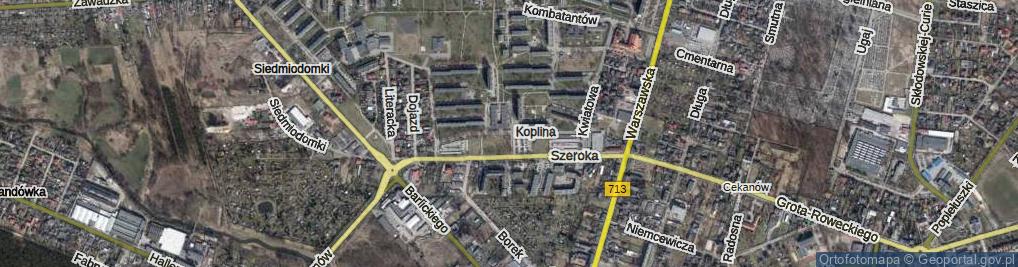 Zdjęcie satelitarne Koplina Konstantego ul.